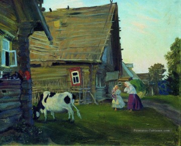 Boris Mikhailovich Kustodiev œuvres - la province de kostroma hutte 1917 Boris Mikhailovich Kustodiev